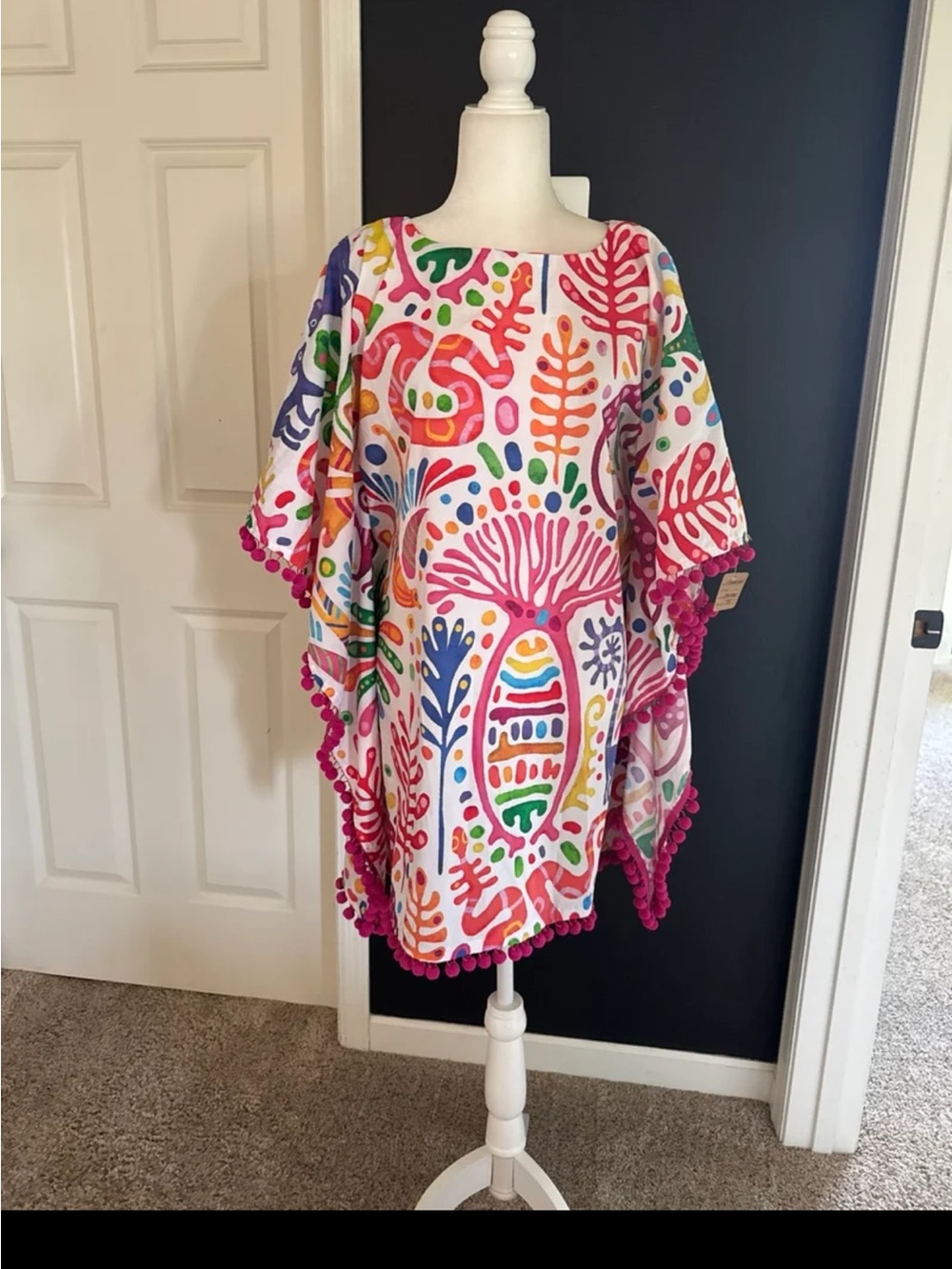 NWT Cinco Raíces Estudio Poncho Swimsuit Coverup One Size - Picture 7 of 12